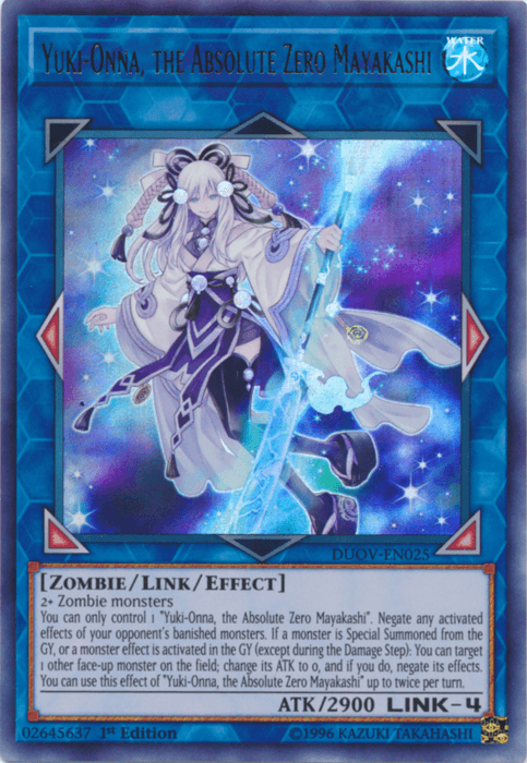 Yuki-Onna, the Absolute Zero Mayakashi [DUOV-EN025] Ultra Rare - POKÉ JEUX