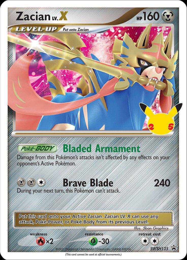 Zacian LV.X (SWSH135) (Celebrations) [Sword & Shield: Black Star Promos] - POKÉ JEUX