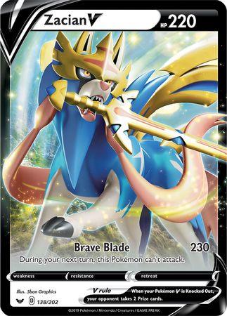 Zacian V (138/202) (Jumbo Card) [Sword & Shield: Base Set] - POKÉ JEUX