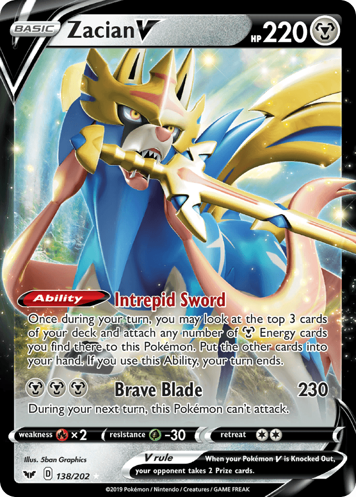 Zacian V (138/202) [Sword & Shield: Base Set] - POKÉ JEUX