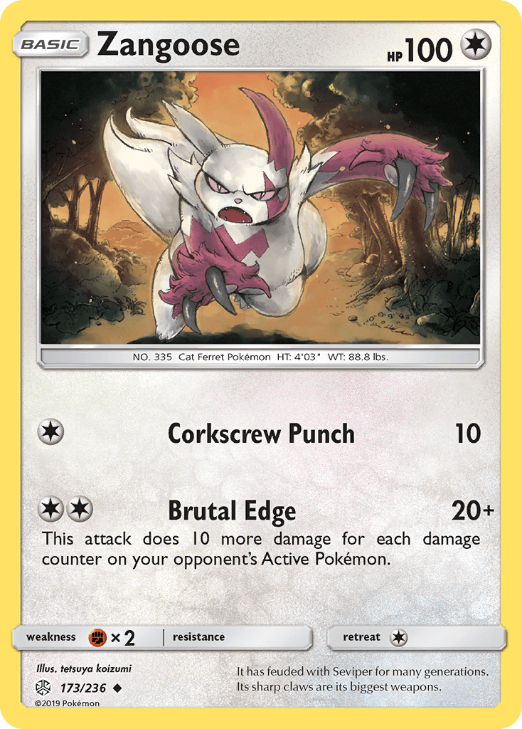 Zangoose (173/236) [Sun & Moon: Cosmic Eclipse] - POKÉ JEUX