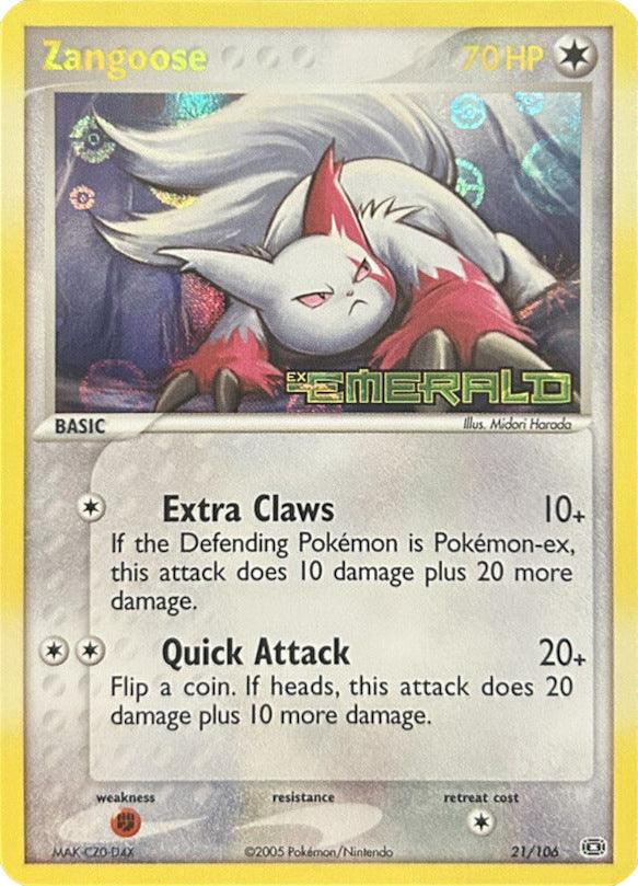 Zangoose (21/106) (Stamped) [EX: Emerald] - POKÉ JEUX