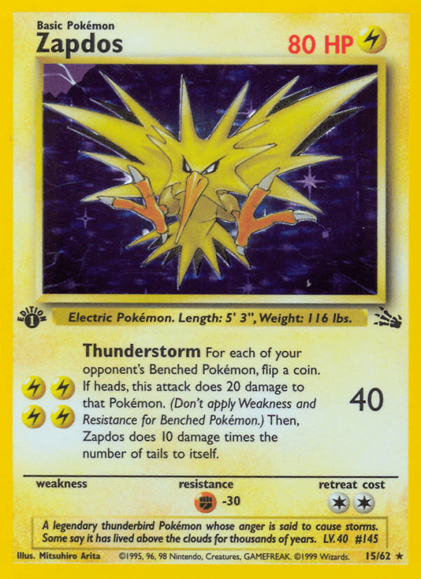 Zapdos (15/62) [Fossil 1st Edition] - POKÉ JEUX