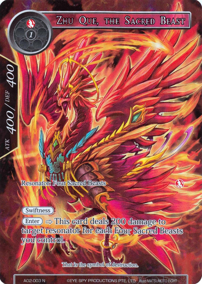 Zhu Que, the Sacred Beast (Full Art) (AO2-003) [Alice Origin II] - POKÉ JEUX