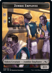 Zombie Employee // Balloon Double-Sided Token [Unfinity Tokens] - POKÉ JEUX