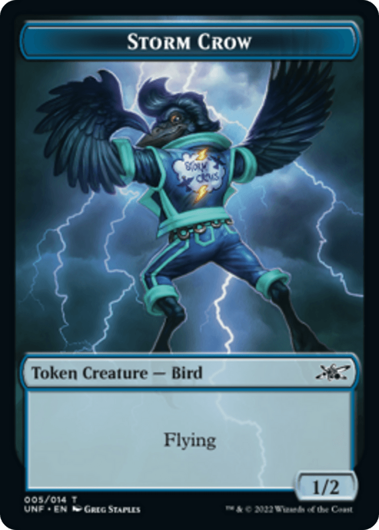 Zombie Employee // Storm Crow Double-Sided Token [Unfinity Tokens] - POKÉ JEUX