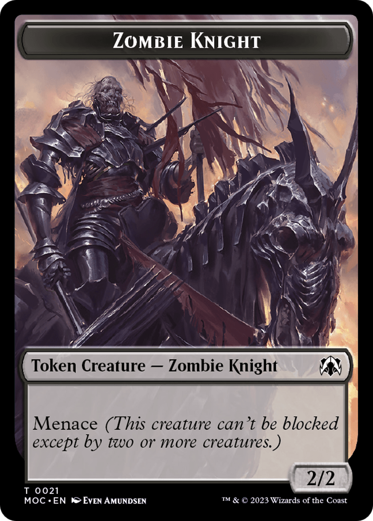 Zombie Knight // Human (6) Double-Sided Token [March of the Machine Commander Tokens] - POKÉ JEUX