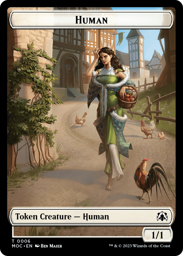 Zombie Knight // Human (6) Double-Sided Token [March of the Machine Commander Tokens] - POKÉ JEUX