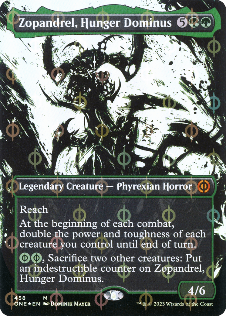 Zopandrel, Hunger Dominus (Borderless Ichor Step-and-Compleat Foil) [Phyrexia: All Will Be One] - POKÉ JEUX