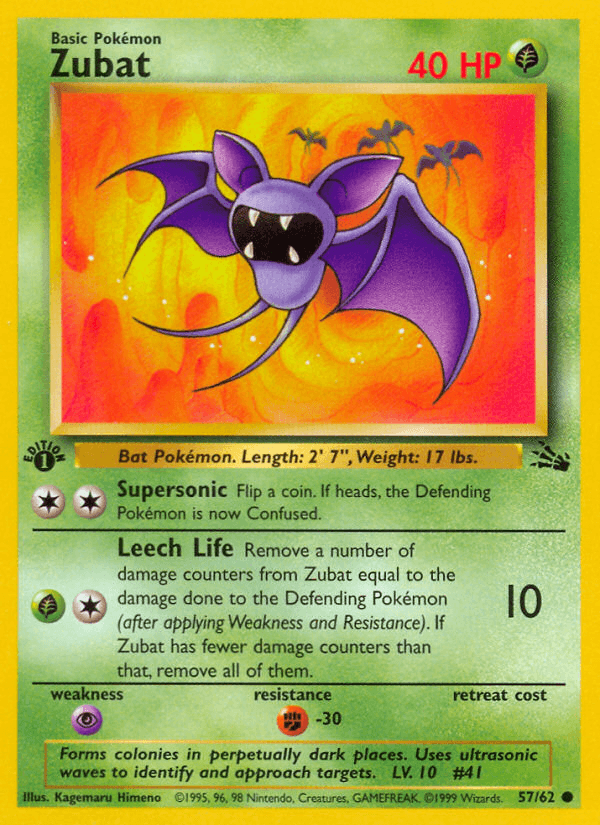 Zubat (57/62) [Fossil 1st Edition] - POKÉ JEUX